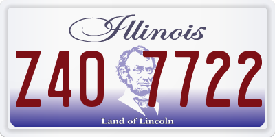 IL license plate Z407722