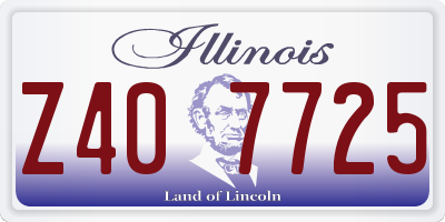 IL license plate Z407725