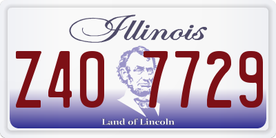 IL license plate Z407729