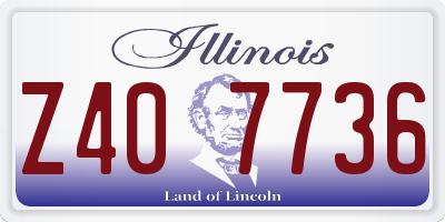 IL license plate Z407736