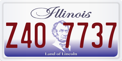 IL license plate Z407737