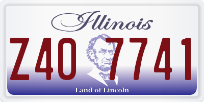 IL license plate Z407741