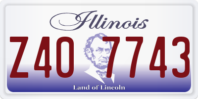 IL license plate Z407743