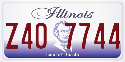 IL license plate Z407744