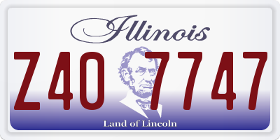 IL license plate Z407747