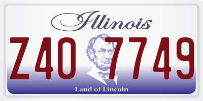 IL license plate Z407749