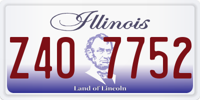 IL license plate Z407752