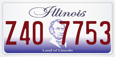 IL license plate Z407753