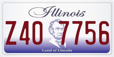IL license plate Z407756