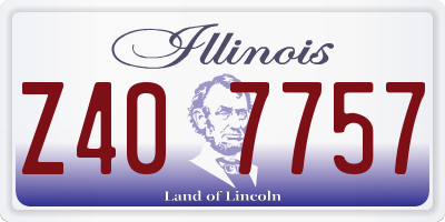IL license plate Z407757