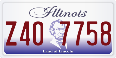 IL license plate Z407758