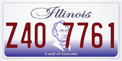 IL license plate Z407761