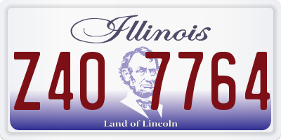 IL license plate Z407764