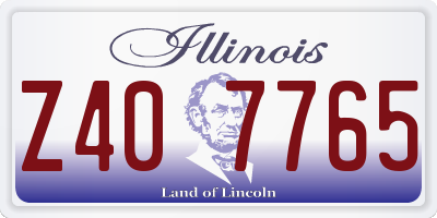 IL license plate Z407765