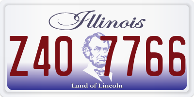 IL license plate Z407766