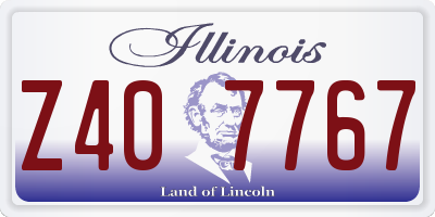 IL license plate Z407767