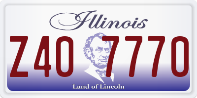 IL license plate Z407770