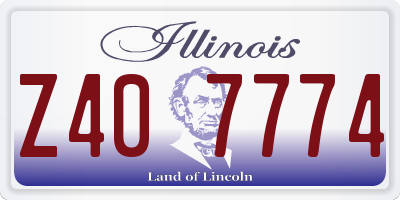 IL license plate Z407774