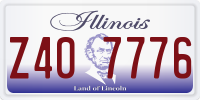 IL license plate Z407776
