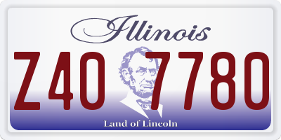 IL license plate Z407780
