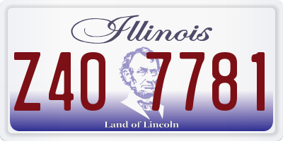 IL license plate Z407781