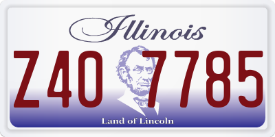 IL license plate Z407785