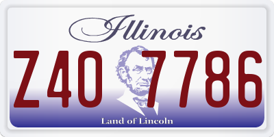 IL license plate Z407786