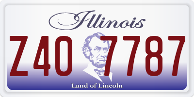 IL license plate Z407787