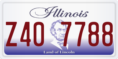 IL license plate Z407788