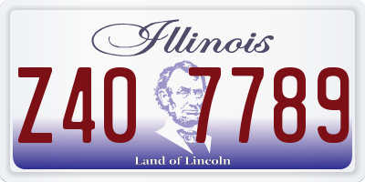 IL license plate Z407789