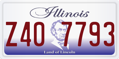 IL license plate Z407793
