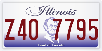 IL license plate Z407795