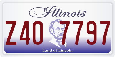 IL license plate Z407797
