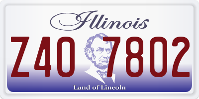 IL license plate Z407802