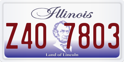 IL license plate Z407803