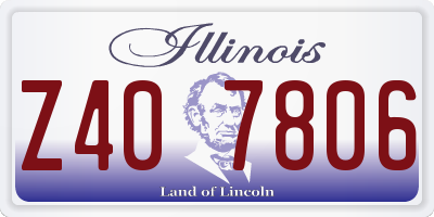 IL license plate Z407806