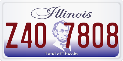 IL license plate Z407808