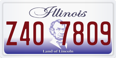 IL license plate Z407809