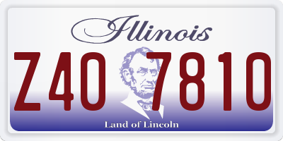 IL license plate Z407810