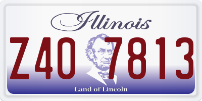 IL license plate Z407813