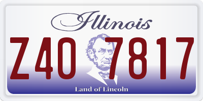 IL license plate Z407817