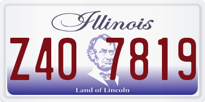 IL license plate Z407819