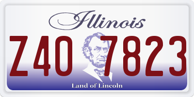 IL license plate Z407823