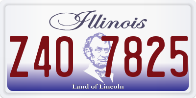 IL license plate Z407825
