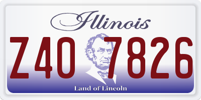 IL license plate Z407826