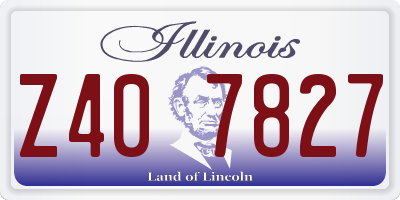 IL license plate Z407827
