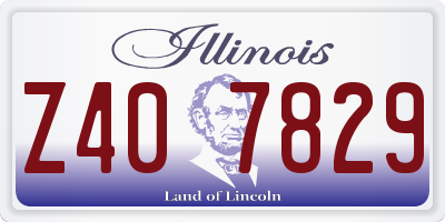 IL license plate Z407829