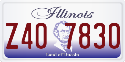 IL license plate Z407830