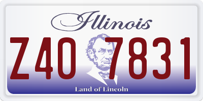 IL license plate Z407831