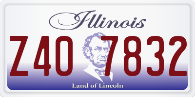 IL license plate Z407832